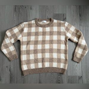 Oak + Fort Plaid Checkered Sweater size S